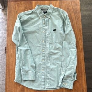 RVCA Green Casual Button Down Shirt